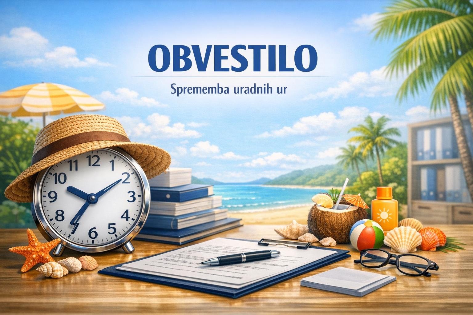 OBVESTILO: Sprememba uradnih ur