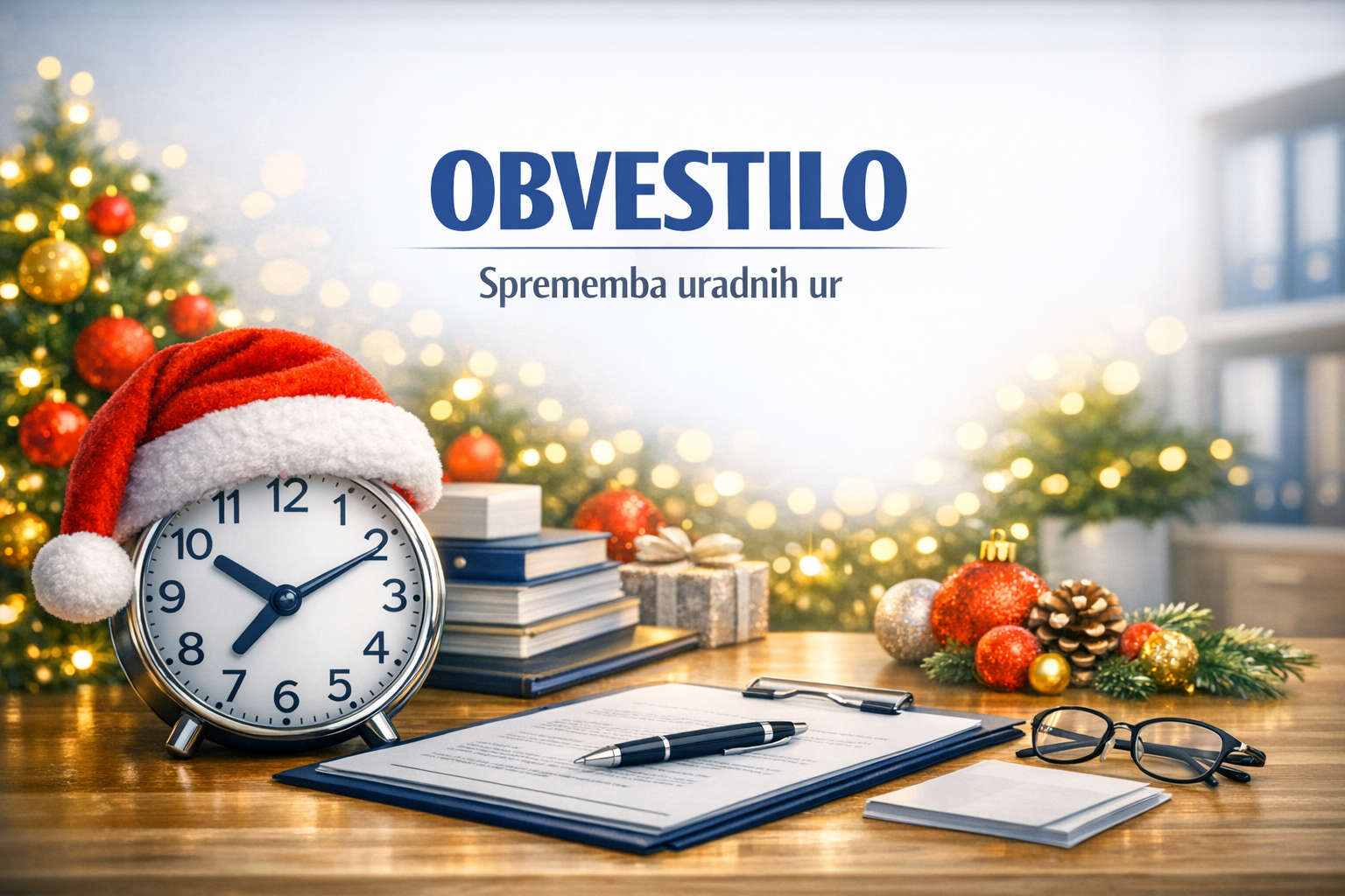 OBVESTILO: Sprememba uradnih ur