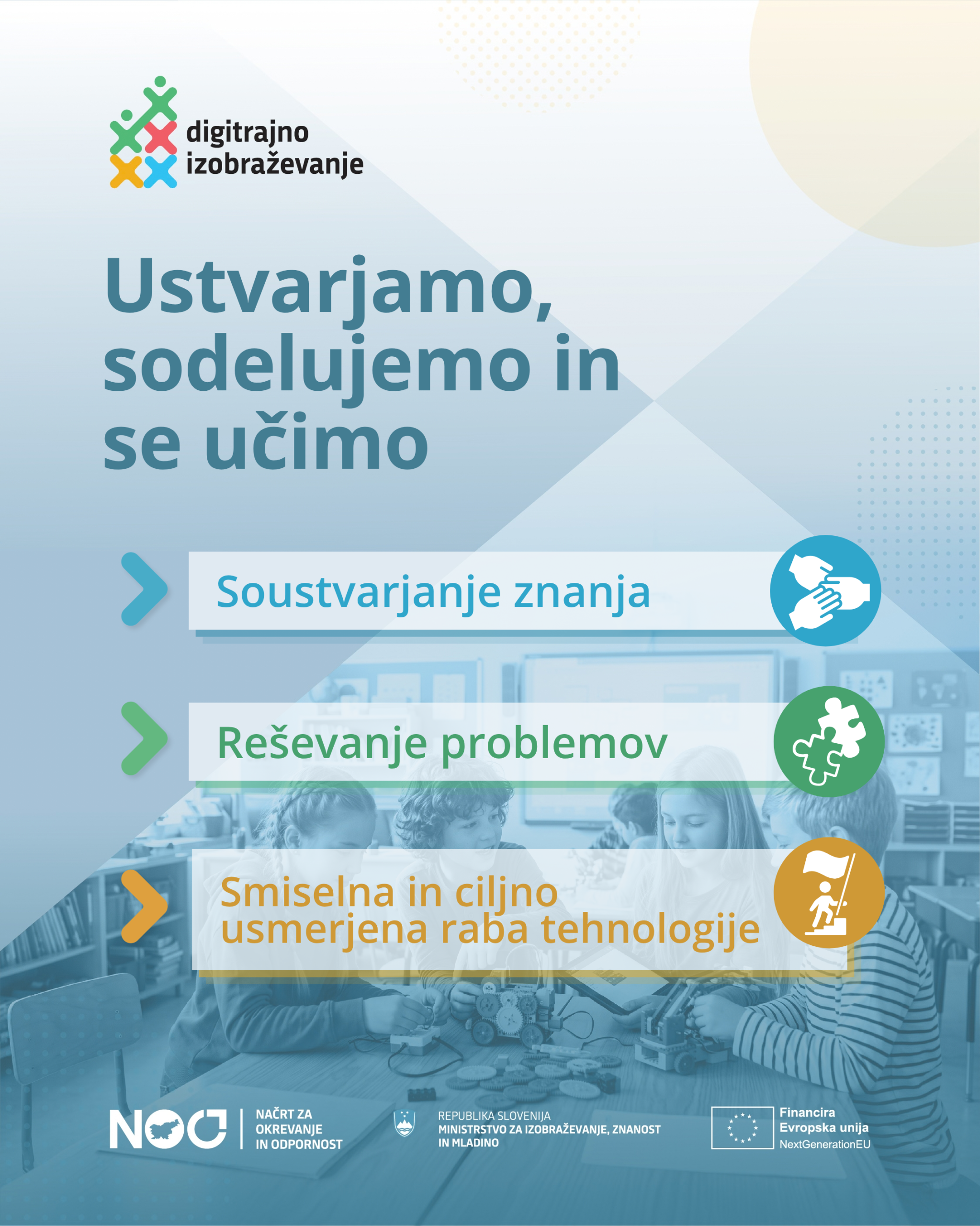 Pridobitev opreme v projektu Digitalizacija izobraževanja na ravni osnovnih šol, srednjih šol in izobraževanja odraslih