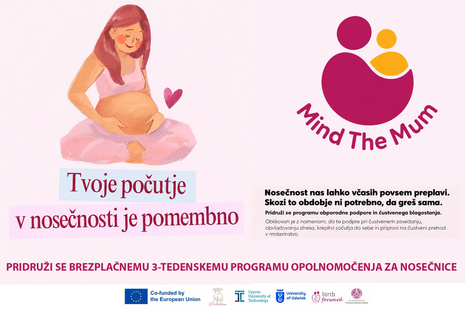 Mind The Mum – program obporodne podpore in čustvenega blagostanja